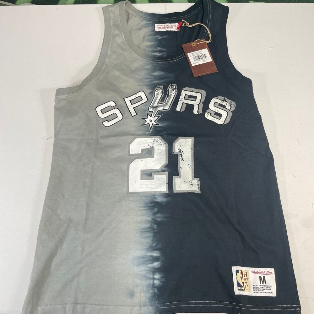 Tim Duncan San Antonio Spurs Mitchell & Ness Tie-Dye Tank Top Men's Medium NWT